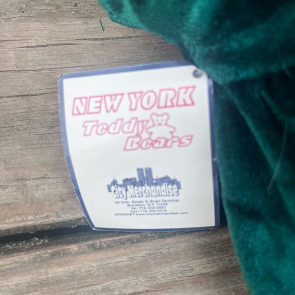 VINTAGE CITY MERCHANDISE STATUE OF LIBERTY POSABLE WHITE TEDDY BEAR W/ CASE BAG - Picture 8 of 14